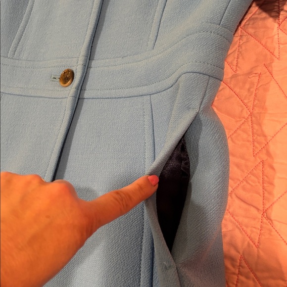 J. Crew Blue Lady Day Coat 6P - Picture 10 of 11